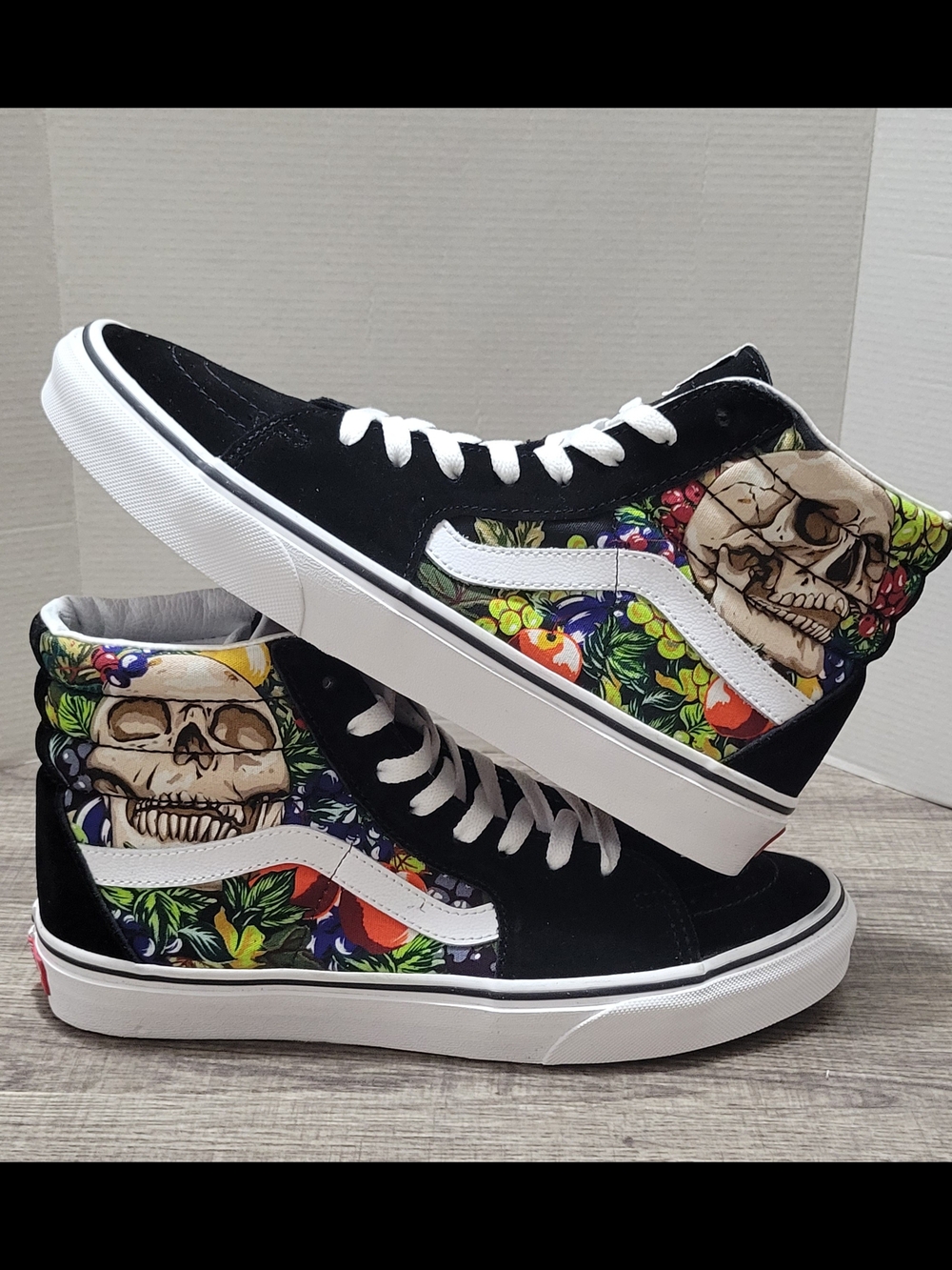 Vans SK8-Hi Skull Fruit Print High Top Sneakers size 9.5 / men size 8